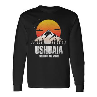 Ushuaia Reminder Argentina Souvenir Long Sleeve T-Shirt - Monsterry