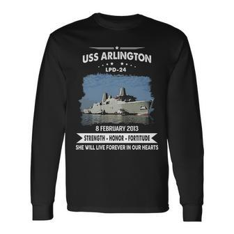 Uss Arlington Lpd Long Sleeve T-Shirt | Mazezy
