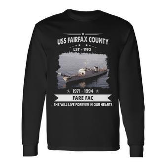 Uss Fairfax County Lst Long Sleeve T-Shirt | Mazezy