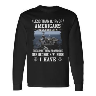 Uss Harry S Truman Cvn 75 Sunset Long Sleeve T-Shirt | Mazezy