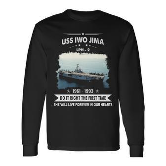 Uss Iwo Jima Lph Long Sleeve T-Shirt | Mazezy