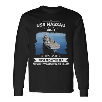 Uss Nassau Lha Long Sleeve T-Shirt | Mazezy