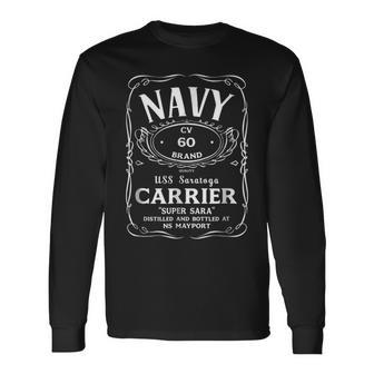 Uss Saratoga Cv60 Aircraft Carrier Long Sleeve T-Shirt - Monsterry DE