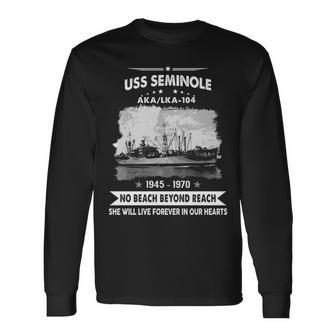 Uss Seminole Lka Long Sleeve T-Shirt | Mazezy