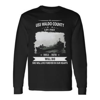Uss Waldo County Lst Long Sleeve T-Shirt | Mazezy