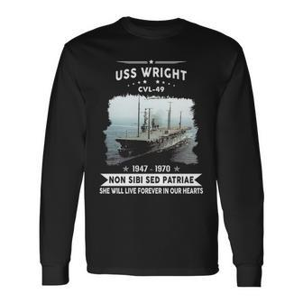Uss Wright Cvl Long Sleeve T-Shirt | Mazezy