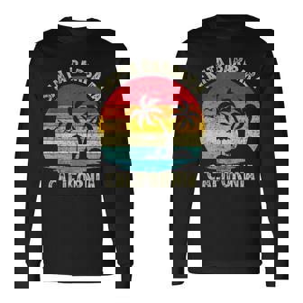 Vacaciones Familiaresintage Retro California Santa Barbara Beach Camiseta de manga larga - Regaloses