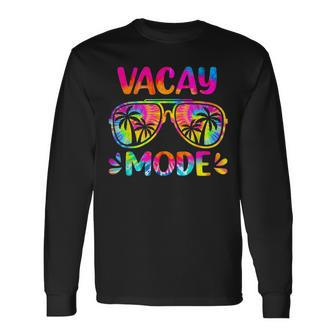 Vacay Mode Palm Tree Beach Vacation Summer Getaway Holiday Long Sleeve T-Shirt - Monsterry DE