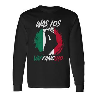 Vaffanculo Italian Flag Langarmshirts - Seseable