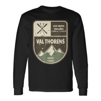 Val Thorens Les Trois Vallées Savoie France Vintage Langarmshirts - Seseable