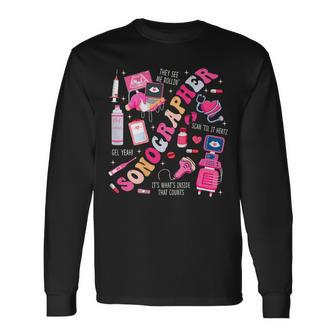 Valentine's Day Sonographer Long Sleeve T-Shirt - Monsterry