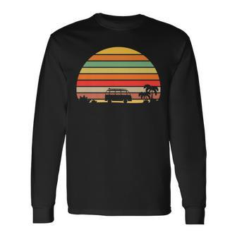 Van Life Is Fun-Retro Vintage Sunset-Beach Lifestyle Long Sleeve T-Shirt - Monsterry