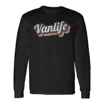 Van Life Retro Van Inhabitant Vintage Camper Vanlife Nomads S Langarmshirts - Seseable