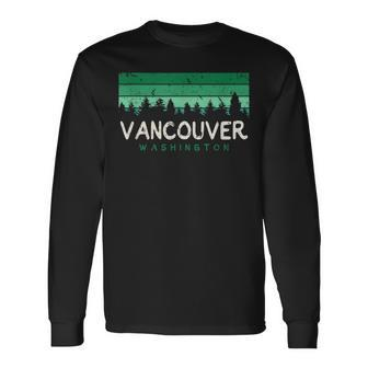 Vancouver Washington T Vintage Wa Souvenirs Long Sleeve T-Shirt - Monsterry AU