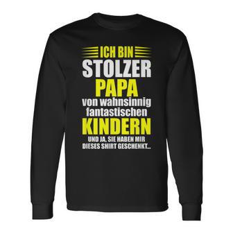 Vater Stolzer Papaatertag Spruch Sprüche Geschenkidee Langarmshirts - Geschenkecke