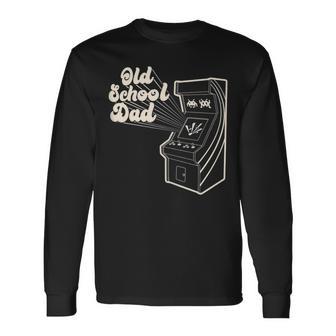 Väter Tag Retro Gamer Alte Schule Papa Geschenk Langarmshirts - Geschenkecke