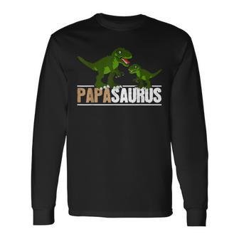 Vatertag Papa Familie T-Rex Dino Geschenk Langarmshirts - Geschenkecke