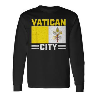 Vatican City Flag Citizen Of The Holy See Long Sleeve T-Shirt - Monsterry