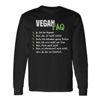 Vegan Vegan Vegan Slogan Langarmshirts - Seseable