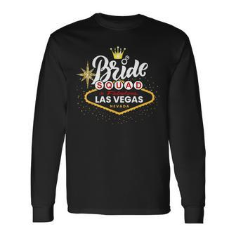 Vegas Bride Squad 2024 Married In Vegas Bachelorette Party Long Sleeve T-Shirt - Monsterry