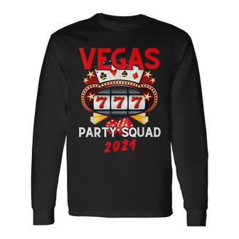 Vegas Squad Party 2024 Las Vegas Family Trip Group Matching Long Sleeve T-Shirt | Mazezy