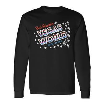 Vegas World Hotel Casino Retro Vintage Las Vegas Long Sleeve T-Shirt - Monsterry