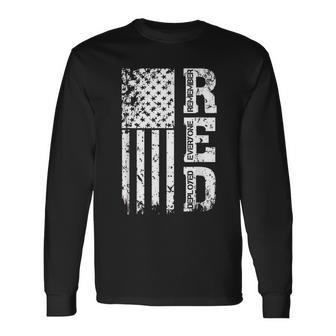 Veteran Remember Everyone Deployed Red Friday Military Long Sleeve T-Shirt - Monsterry CA
