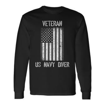 Veteran Us Navy Diver Long Sleeve T-Shirt - Monsterry CA