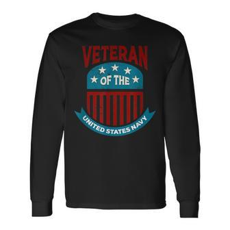 Veteran Us Navy Patriotic Memorial Day Short Sleeve Graphic Long Sleeve T-Shirt - Monsterry