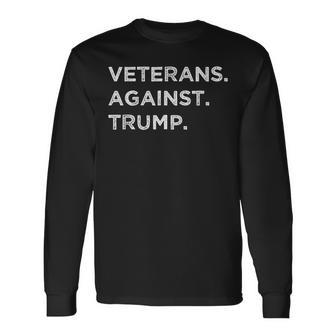 Veterans Against Trump Anti Donald Trump Impeach Trump Long Sleeve T-Shirt - Seseable