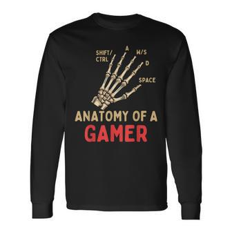 Video Games Gaming Anatomy Of A Gamer Long Sleeve T-Shirt - Seseable