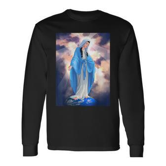 Vierge Marie Eglise Catholiqueierge Maria Catolica T-shirt à manches longues - Cadeauxyz
