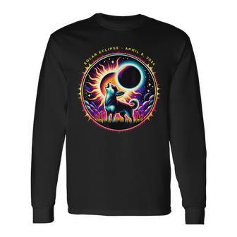 View Totality April 8 2024 Astronomy Chihuahua Solar Eclipse Long Sleeve T-Shirt - Seseable