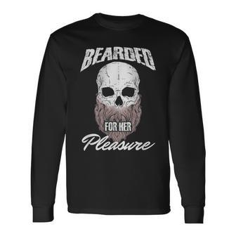 Viking Fan Boyfriend Husband Bearded For Pleasure Long Sleeve T-Shirt - Thegiftio UK