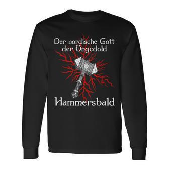Viking Hammer Impatience God Langarmshirts - Seseable