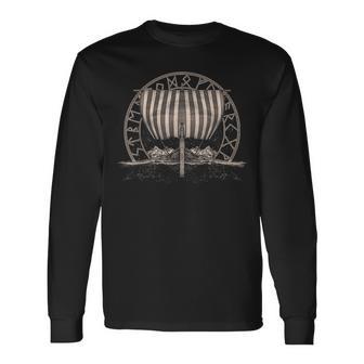 Viking Ship Nordic Mythology Walhalla Midgard Langarmshirts - Geschenkecke