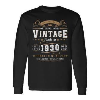 Vintage 1930 94Th Birthday 94 Year Old For Women Long Sleeve T-Shirt | Mazezy