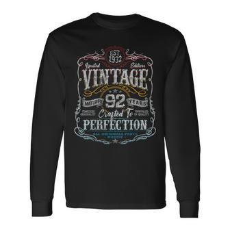 Vintage 1932 Limited Edition 92 Year Old 92Nd Birthday Long Sleeve T-Shirt | Mazezy