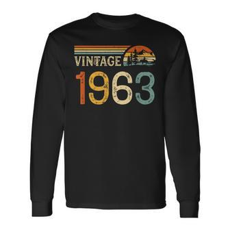 Vintage 1963 Birthday Retro Long Sleeve T-Shirt - Monsterry UK