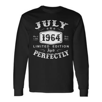 Vintage 1964 60 Años Cumpleaños Hombre Julio 1964 Camiseta de manga larga - Regaloses