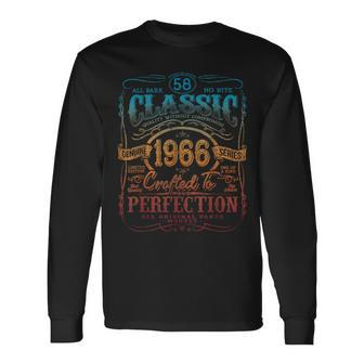 Vintage 1966 Limited Edition 58 Year Old 58Th Birthday Long Sleeve T-Shirt | Mazezy