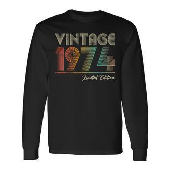 Vintage 1974 50 Year Old 50Th Birthday For Women Long Sleeve T-Shirt | Mazezy