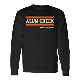 Vintage 1980S Graphic Style Alum Creek West Virginia Long Sleeve T-Shirt - Monsterry UK