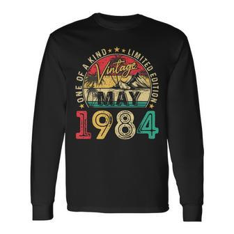 Vintage 40Th Birthday May 1984 40 Year Old Women Long Sleeve T-Shirt | Mazezy AU