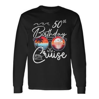 Vintage 50Th Birthday Cruise 50 Years Old Cruise Vacation Long Sleeve T-Shirt | Mazezy