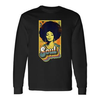 Vintage 70S Funk Afro Soul Long Sleeve T-Shirt - Monsterry AU