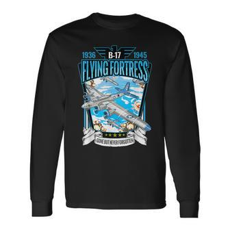 Vintage B17 Flying Fortress Ww2 Heavy Bomber Aviator Long Sleeve T-Shirt - Monsterry
