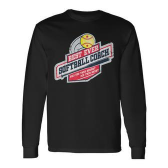 Vintage Best Softball Coach Ever Yes They Bought Me This Long Sleeve T-Shirt - Monsterry UK