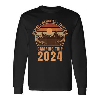 Vintage Camping Matching Family Camper Group Camping Crew Long Sleeve T-Shirt - Monsterry AU