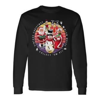 Vintage Christmas Blow Molds Collect Them All Retro Long Sleeve T-Shirt - Monsterry DE